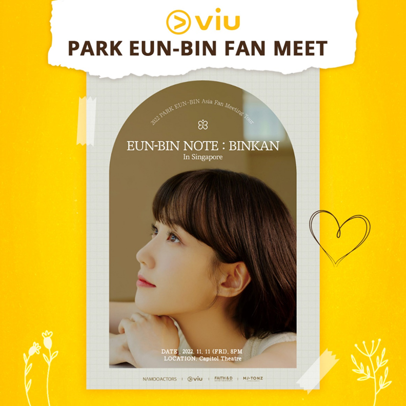 Viu Singapore Restarts Fan Meets with Eun-bin Note: Binkan Live in ...